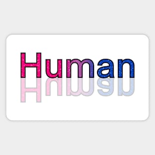 Human (Bisexual pride version) Magnet